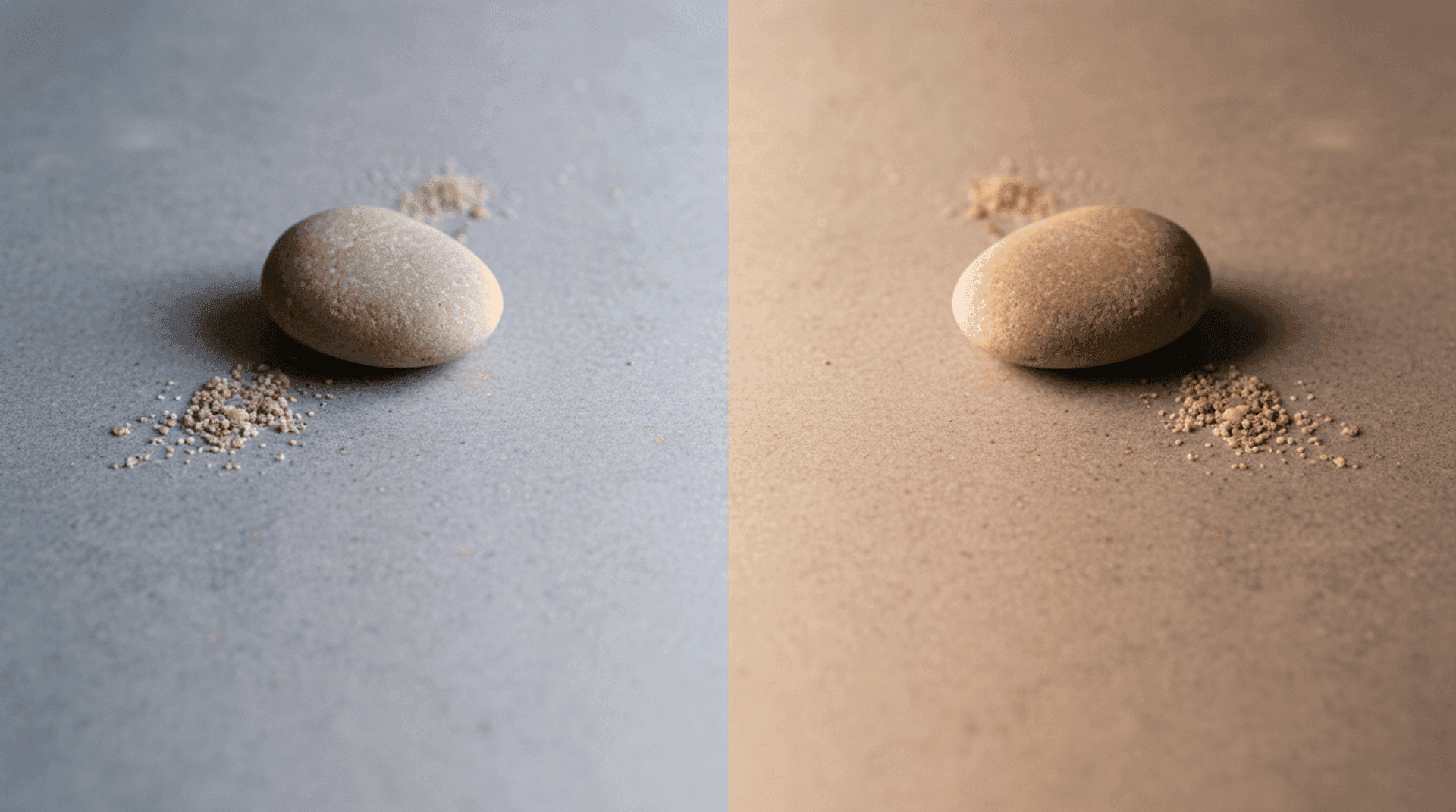 A pair of softly lit portrait frames side by side on a clean gallery wall